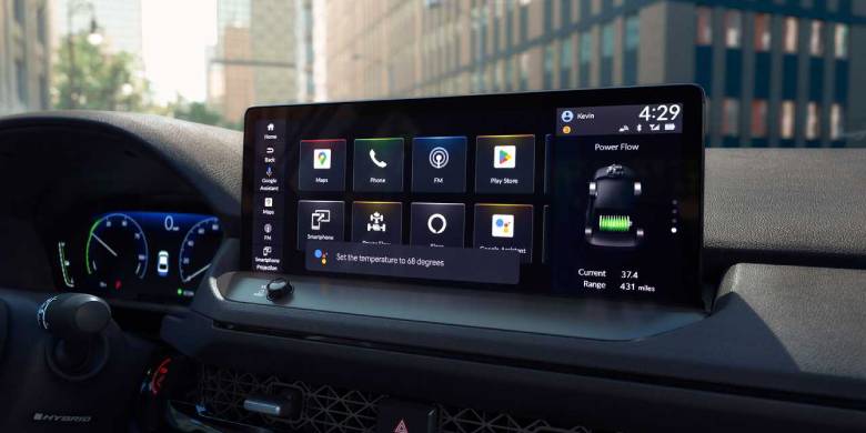Interior view of the 2023 Honda accord