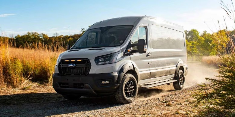 Front view of the 2023 Ford Transit