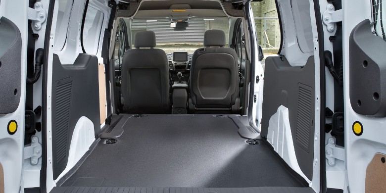 Interior seating in the 2023 Ford transit connect