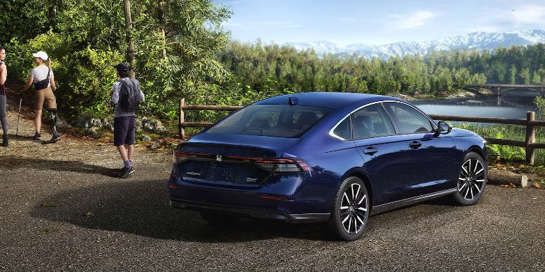Rear exterior view of the 2024 Honda Accord