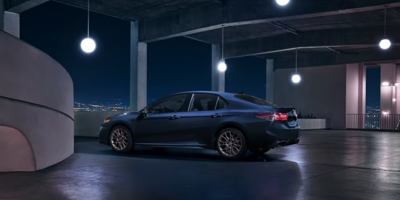 Rear exterior view of the 2024 Toyota Camry