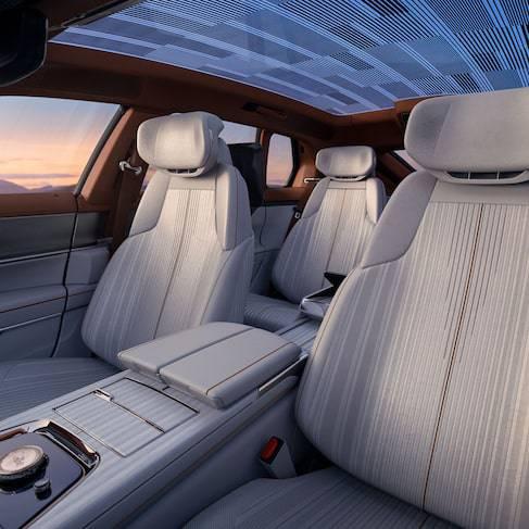 Celestiq Interior Seating and sunroof
