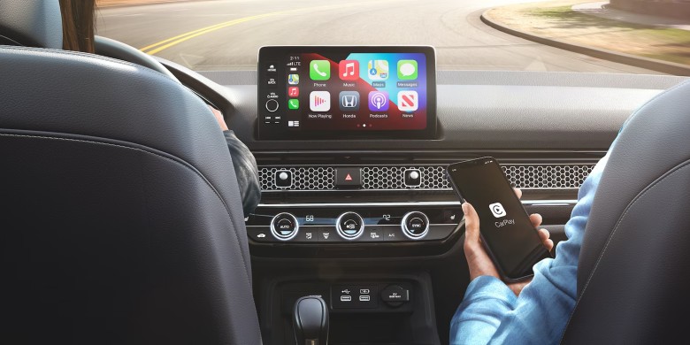 Interior view in the 2024 Honda Civic