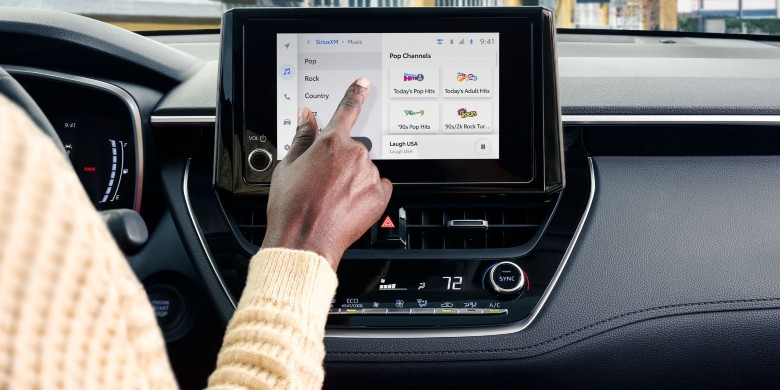 Infotainment center in the 2024 Toyota Corolla cross