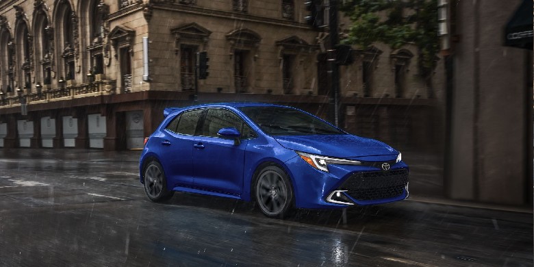 Front exterior view of the 2024 Toyota Corolla Hatchback
