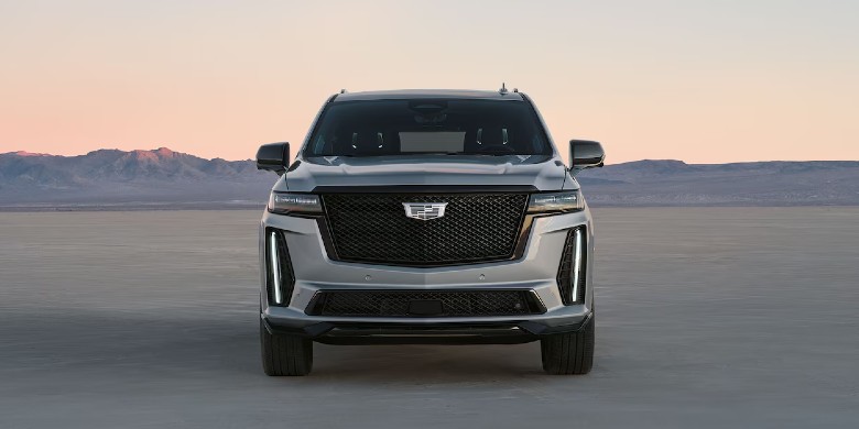 Front exterior view of the 2024 Cadillac escaladev-V
