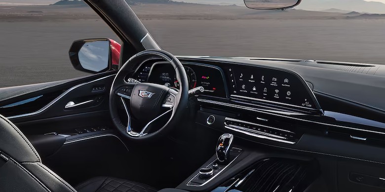 Infotainment center in the 2024 Cadillac escaladev-V
