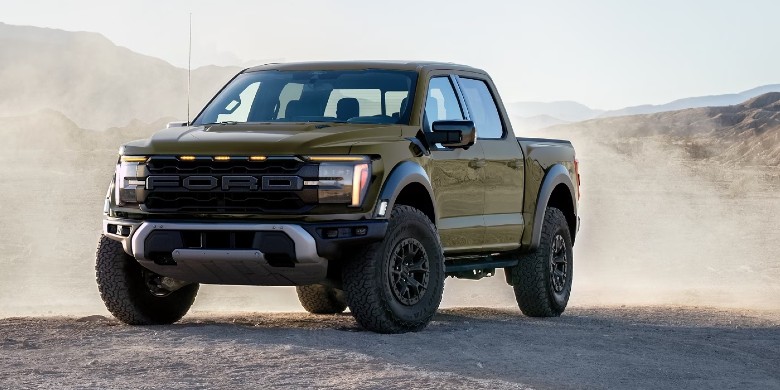 Front exterior side view of the 2024 FORD F-150