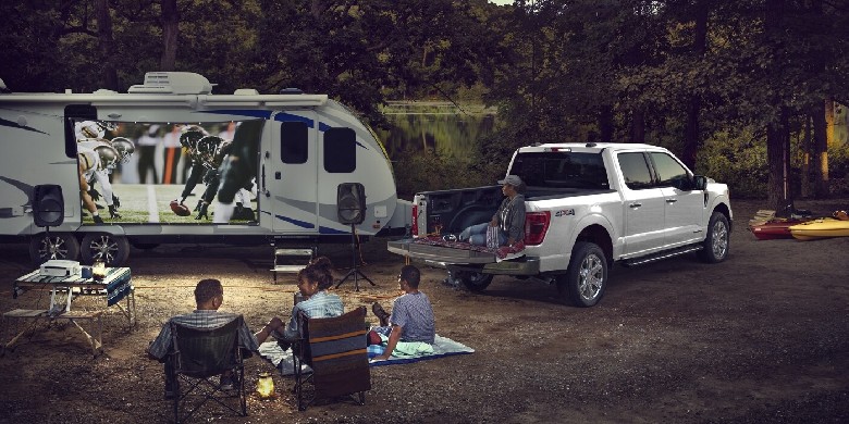 Rear exterior view of the 2024 FORD F-150