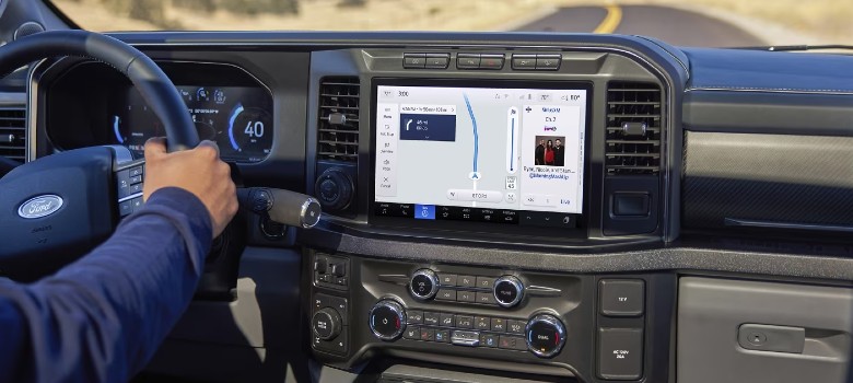 Infotainment center available in the 2024 Ford Super Duty F-250