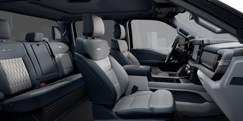View of interior seating in the 2024 FORD F-450SD