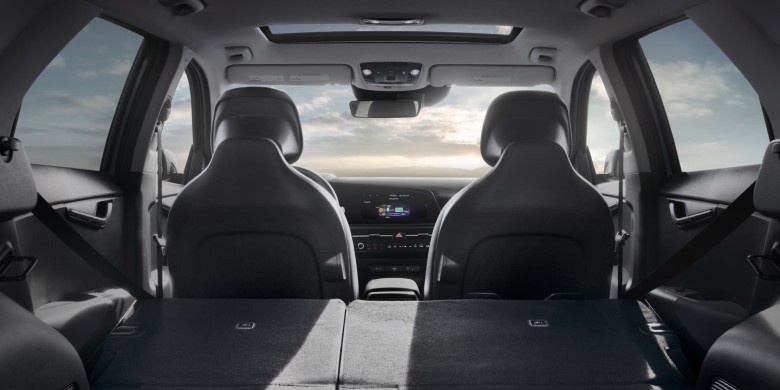 Interior front seat view in the 2024 Kia Niro
