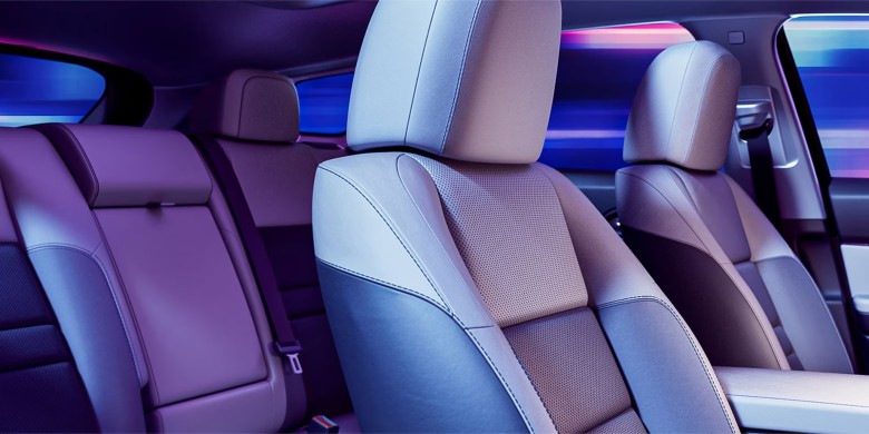 Interior front seat view of the 2024 Honda Prologue