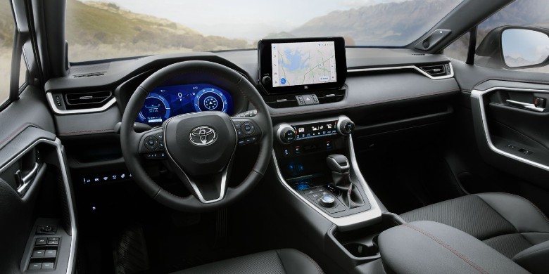 Infotainment center in the 2024 Toyota RAV4 Prime
