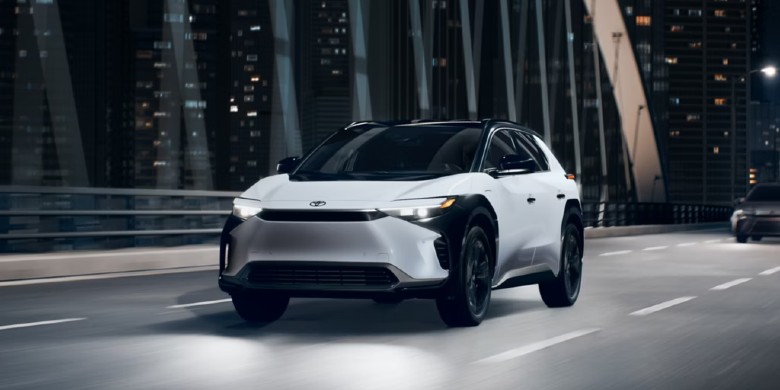 Front exterior view of the 2026 Toyota bZ4X