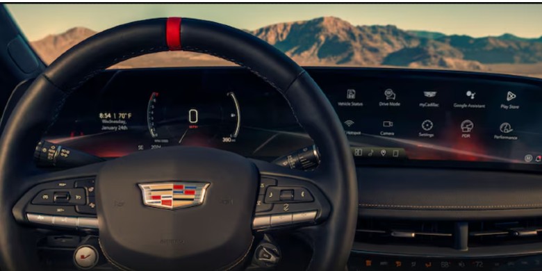 Interior tech in the 2025 Cadillac CT5-V for sale in Tempe, AZ