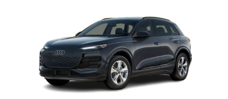 Side exterior view of the 2025 Audi Q6 e-TRON