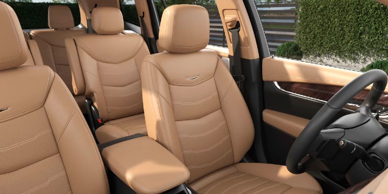 Interior steering wheel view of the 2025 Cadillac XT6