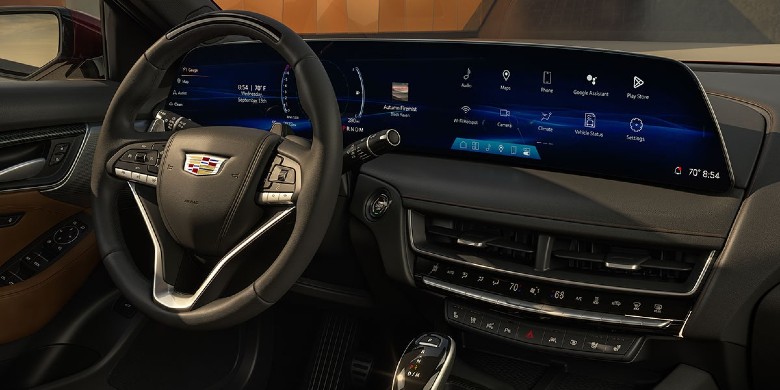 Interior front dash view in the 2026 Cadillac CT5