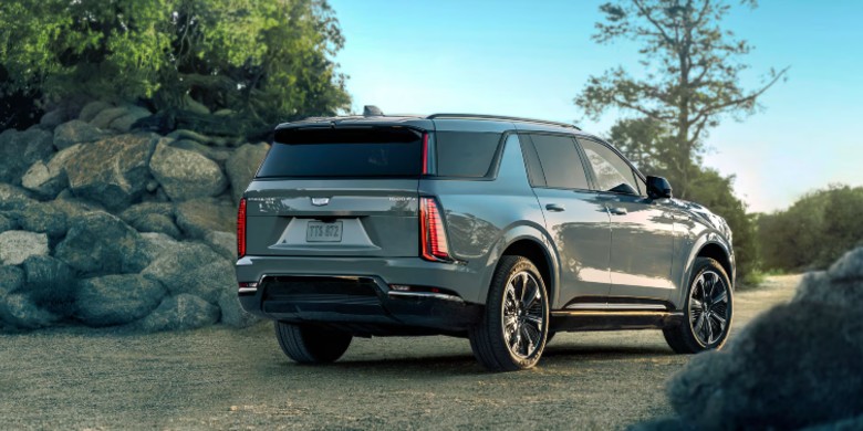 Rear exterior view of the 2026 Cadillac Escalade IQL for sale in Tempe, AZ