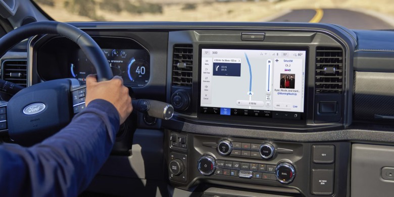 Interior front dash view in the 2026 Ford Super Duty® F-250®