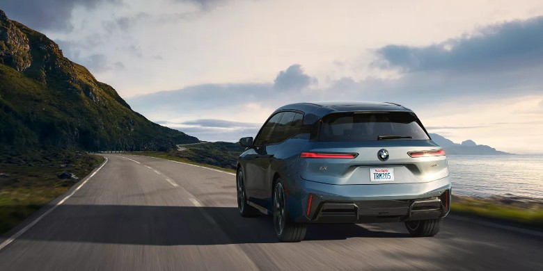 Rear exterior view of the 2026 BMW iX