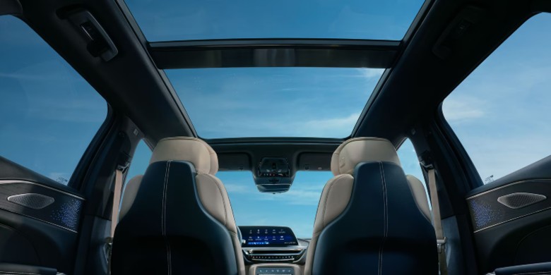 Interior view of the expansive sunroof in the 2026 Cadillac LYRIQ in Phoenix, AZ