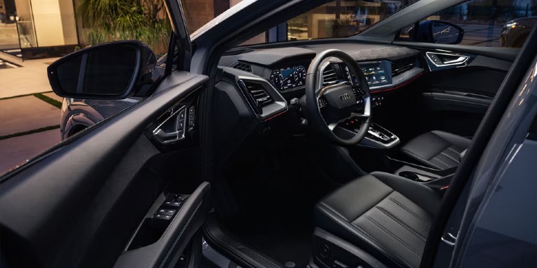 Interior view of inside of the Audi Q4 e-Tron