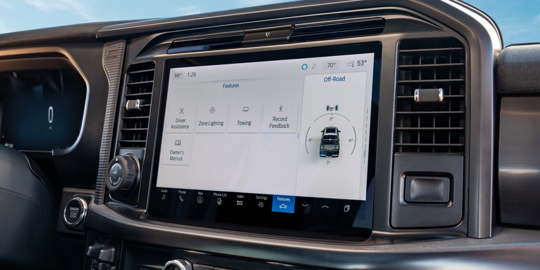 2027 Ford F-150 technology and center display