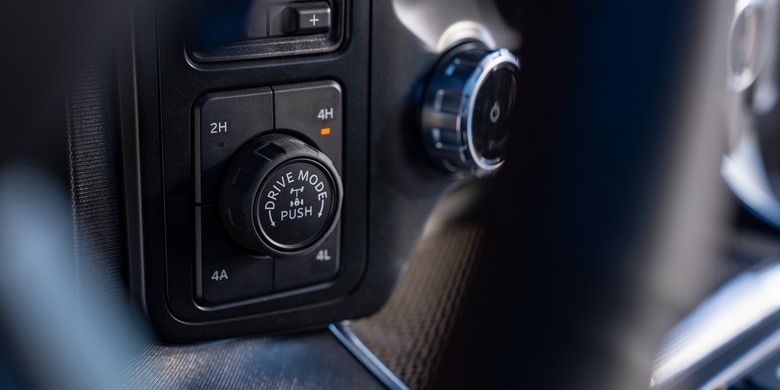 2027 Ford F-150 drive mode dial closeup