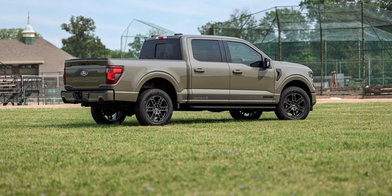 2027 Ford F-150 truck grass tan side