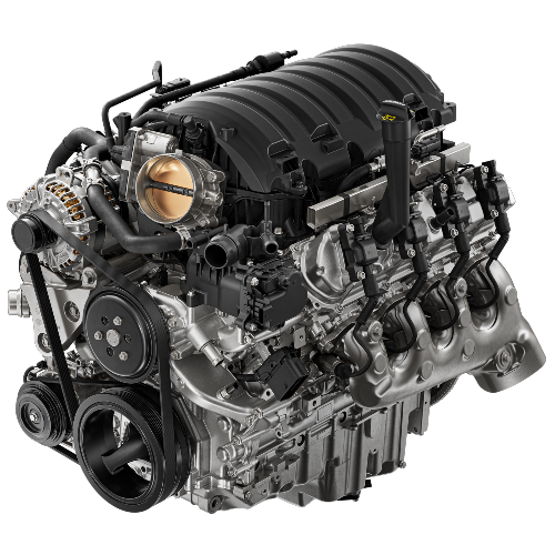 Close-up of the 2027 GMC Sierra 1500 available V8 engine