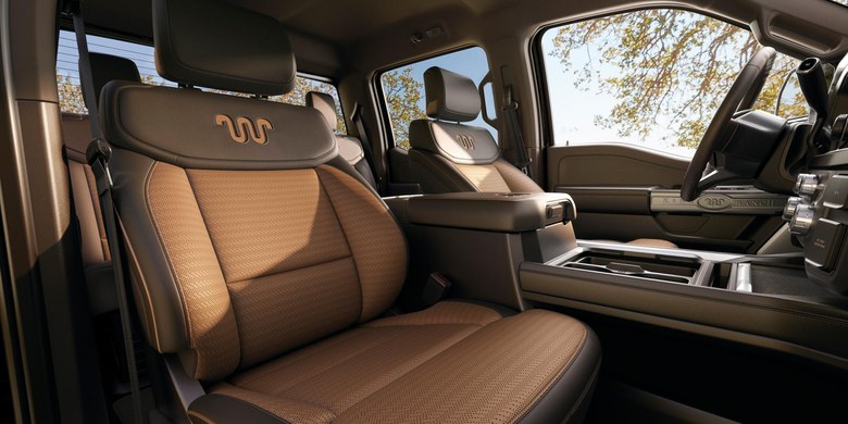 King Ranch tan leather seating