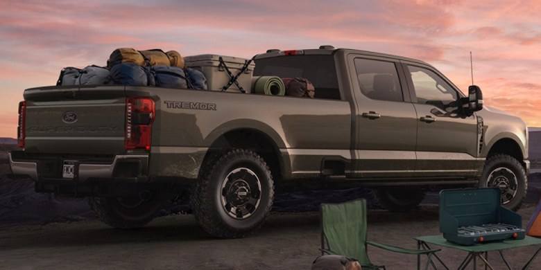 F-350 Lariat loaded up for a weekend getaway