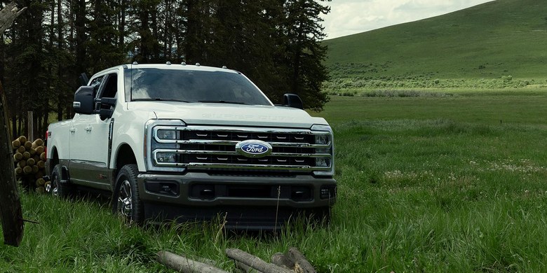 Parked at the edge of the pasture