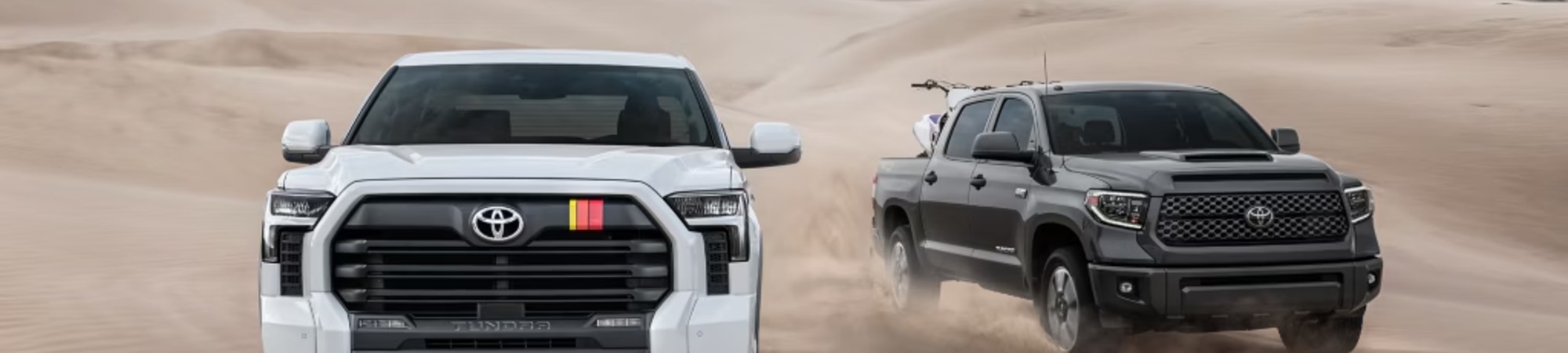 Toyota Tacoma and Tundra lineup at Gates Toyota South Bend IN