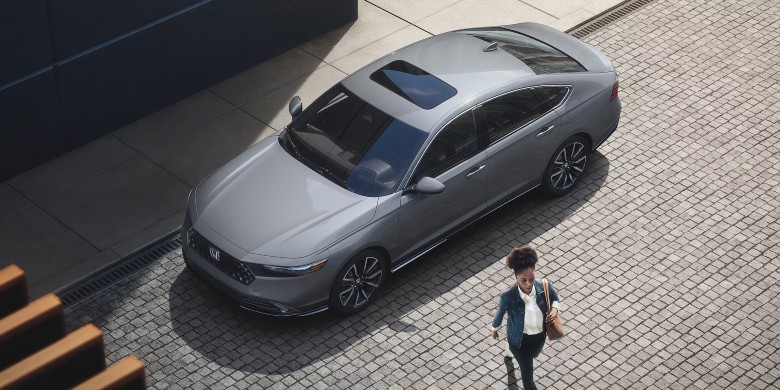 Front exterior view of the 2023 Honda Accord Hybrid