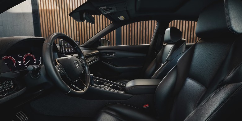 Interior front seat view of the 2023 Honda Accord Hybrid