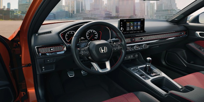 Interior view of the 2023 Honda Civic Si