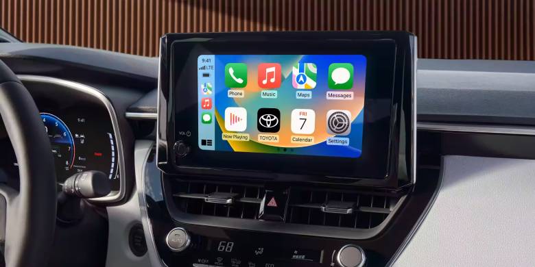 Infotainment center in the 2023 Toyota Corolla hatchback