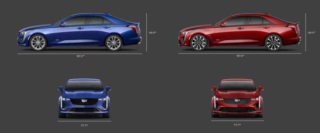 2024 Cadillac CT4-V size comparison