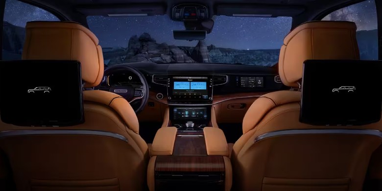 Interior front seat view in the 2023 Grand Wagoneer