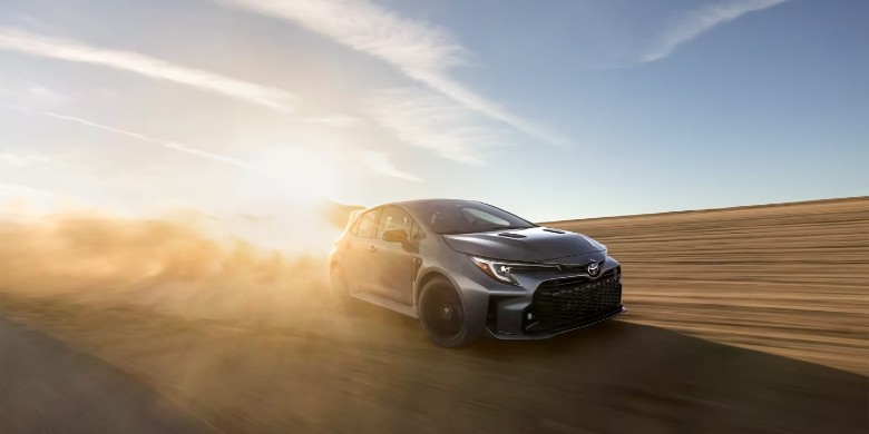 Front exterior view in the 2023 Toyota GR Corolla