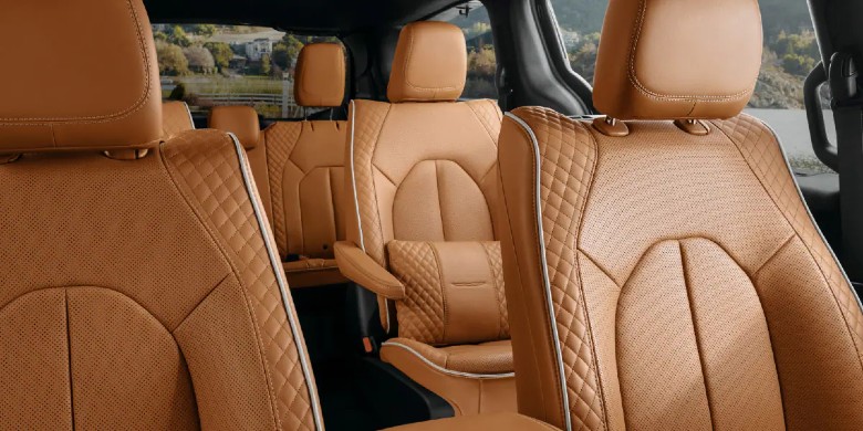 Interior seating in the 2023 Chrysler Pacifica Plug-in Hybrid