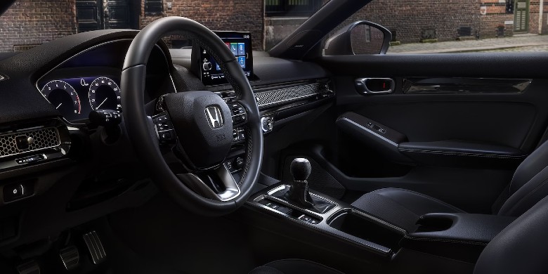 Interior seating view in the 2024 Honda Civic