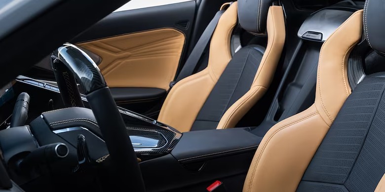 Interior gear shift view of the 2024 Chevrolet Corvette E-Ray