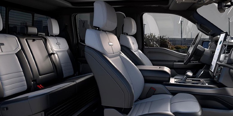 View of interior seating in the 2024 Ford Super Duty F-350