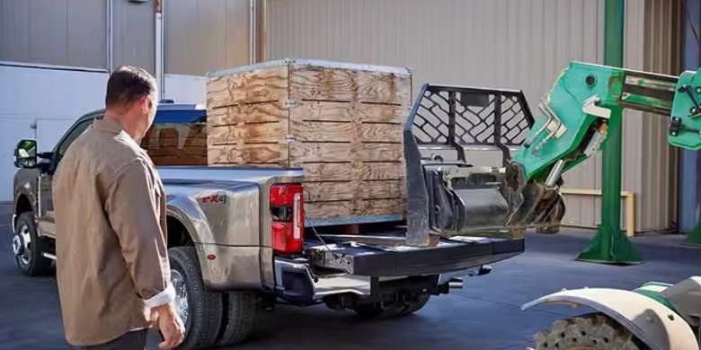 Exterior view of the rear of the 2024 Ford Super Duty F-350