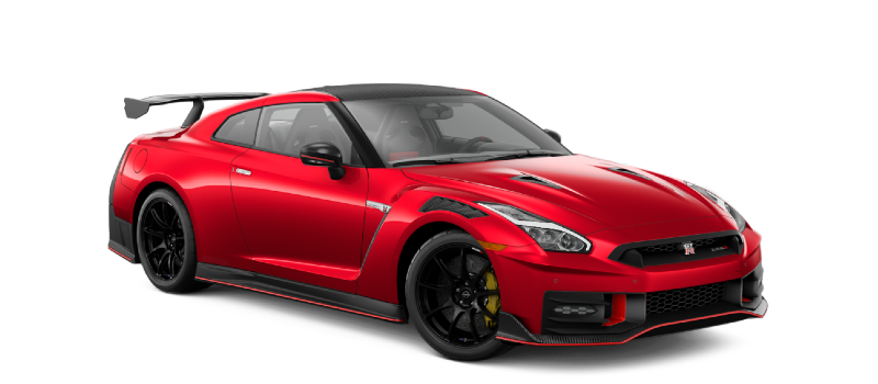 Right side view of a red 2024 Nissan GT-R for sale in Waukesha, WI