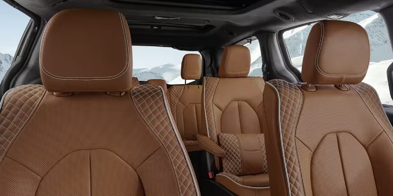Interior seating in the 2024 Chrysler Pacifica Plug-In Hybrid